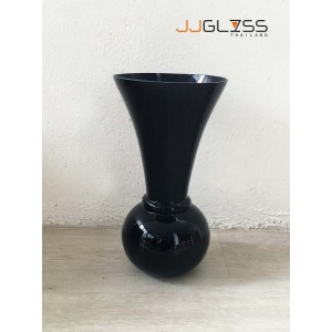 BLACK-H0810-46ATL - Black Handmade Colour Vase